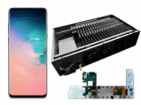 Samsung S10 phone farm hardware