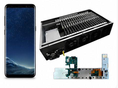 Samsung S8 phone farm hardware
